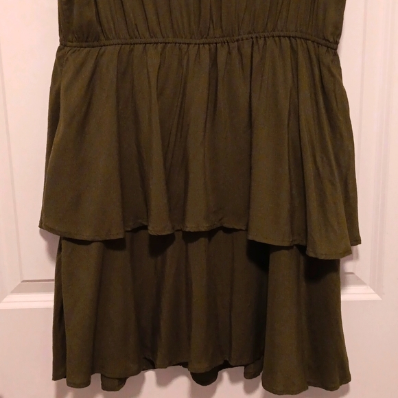 Dots Olive Layered Dress NWT XL - Picture 5 of 8